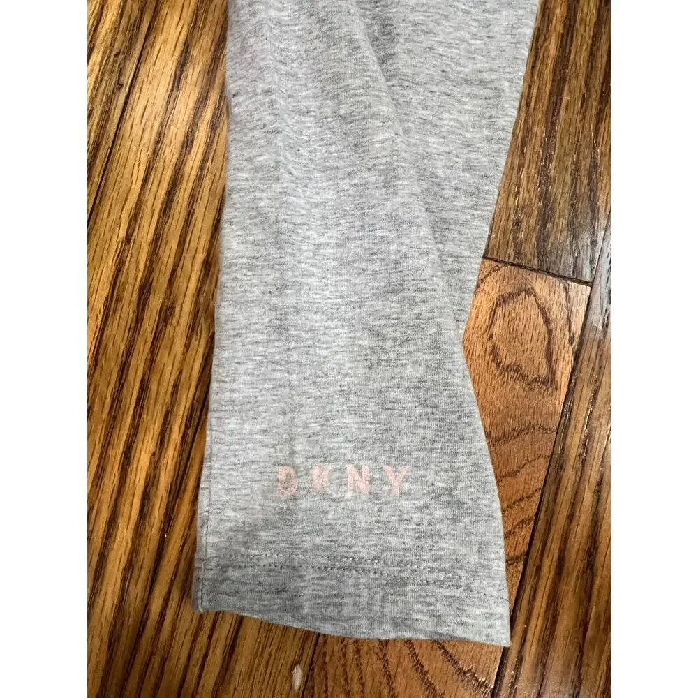 DKNY Girls Leggings Pink Gray Lot of 2 sze 10/12